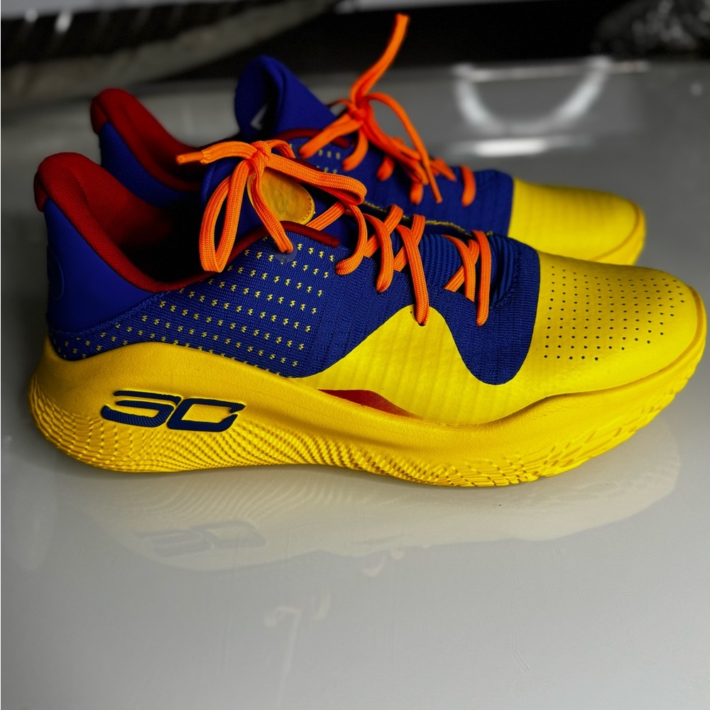 Under Armour Curry 4 Low Flotro - Men's (Blue/Yellow) Size -13
